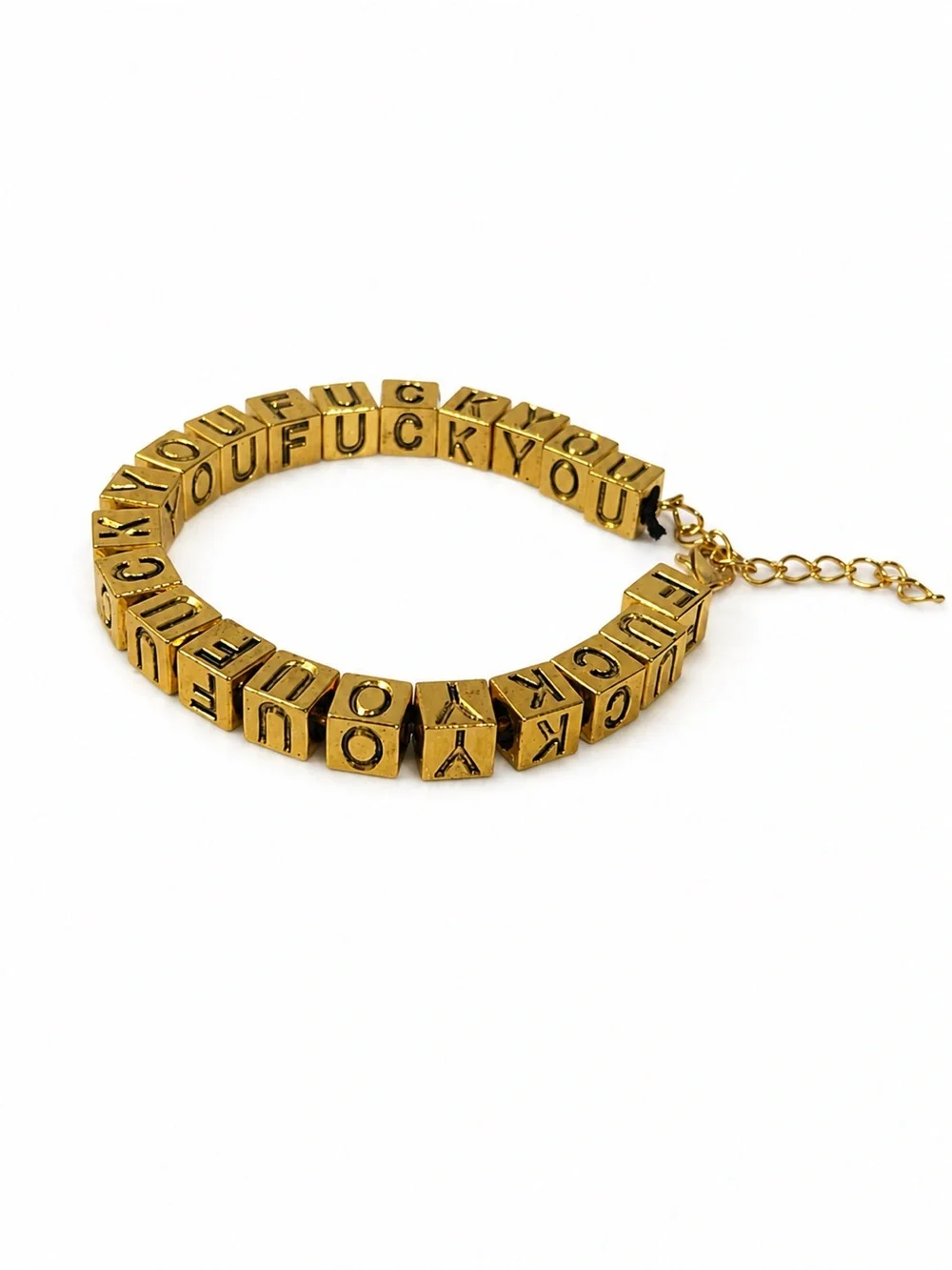 Paraphernalia Gold and Silver F You Bracelet Bundle - Unisex